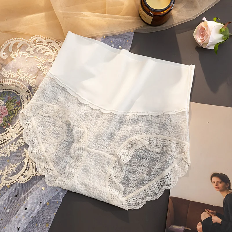 Seamless Lace Panties Women Sexy High-rise Briefs Lingerie Jacquard Breathable Underwear Soft Comfortable Triangle Underpants