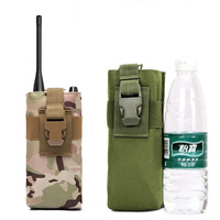 Outdoor Walkie Talkie Pouch Water Bottle Bag Handheld Radio Bag Molle Tactical Multifunctional Accessory Bag Travel EDC Pack