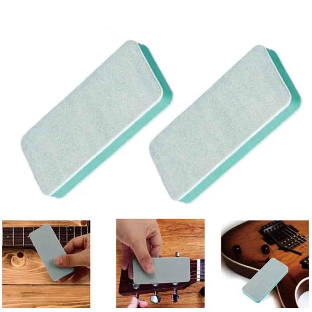 2/5/10 Pcs Double-Sided Grit Sanding Block for Guitar, Jade, Walnut, Ring Fretboard Polishing Care - Fret Cleaning Tool