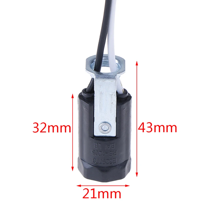 미국 거치대 조명 소켓, 키리스 캔들 베이스 E12 램프, 15cm 와이어 리드, 5 개