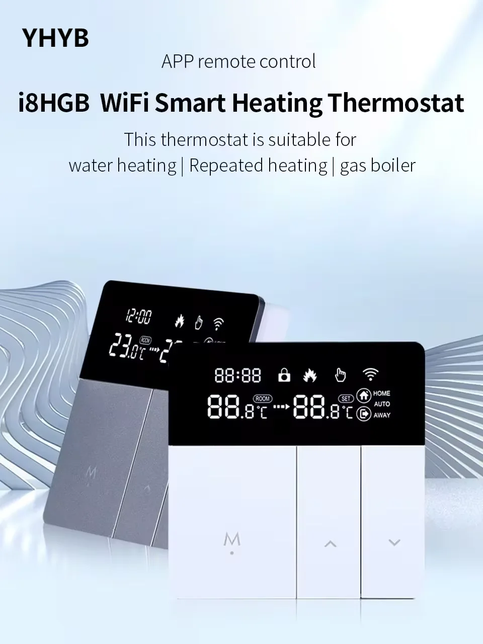 YMD Tuya WiFi Smart Heating Thermostat LCD Display Voice Control Alexa Compatible Electric Floor Temp Controller