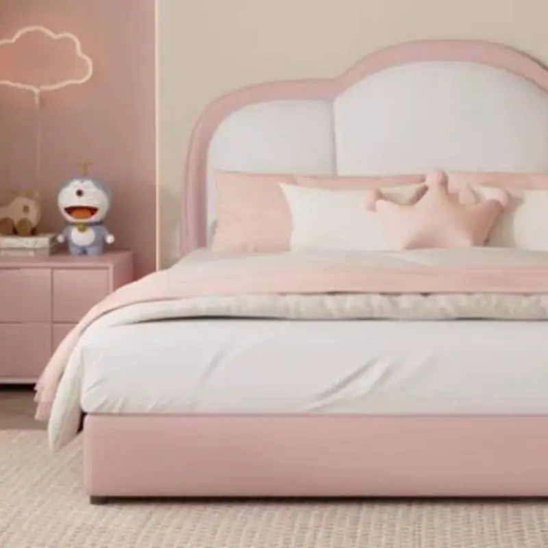 سرير أطفال بسيط فاخر قابل للتوسيع أوروبا عادي مخصص للفتيات سرير أطفال تصميم حديث مفرد Lettino Per Bambini أثاث منزلي #5