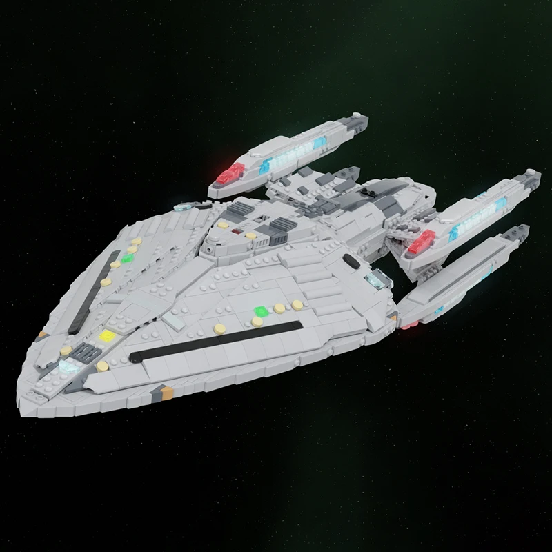 

2764 шт., звездный трексес, вселенная USS Prometheus NX-59650, детальный Moc, строительные блоки «сделай сам», игрушки на день рождения, подарок для фанатов Star Trekes