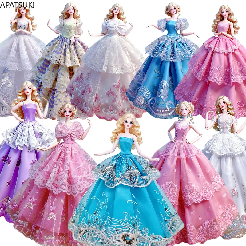 Modisches mehrschichtiges Hochzeitskleid für 11,5-Zoll-Puppen, Kleidung, Partykleid für 1/6 BJD-Puppen, Accessoires, Spielzeug
