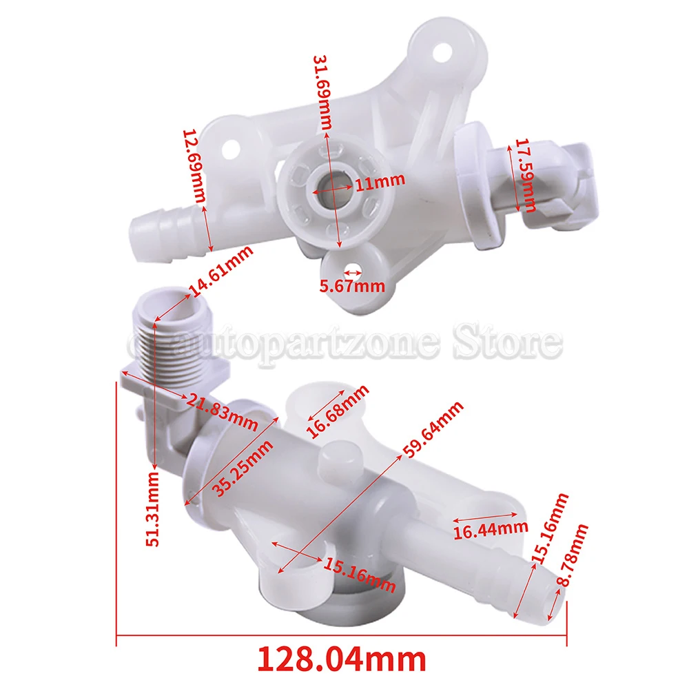 RV/Camper Toilet Water Valves Kit Replacement for Thetford Aqua-Magic Style Lite and Style Lite Plus 34100