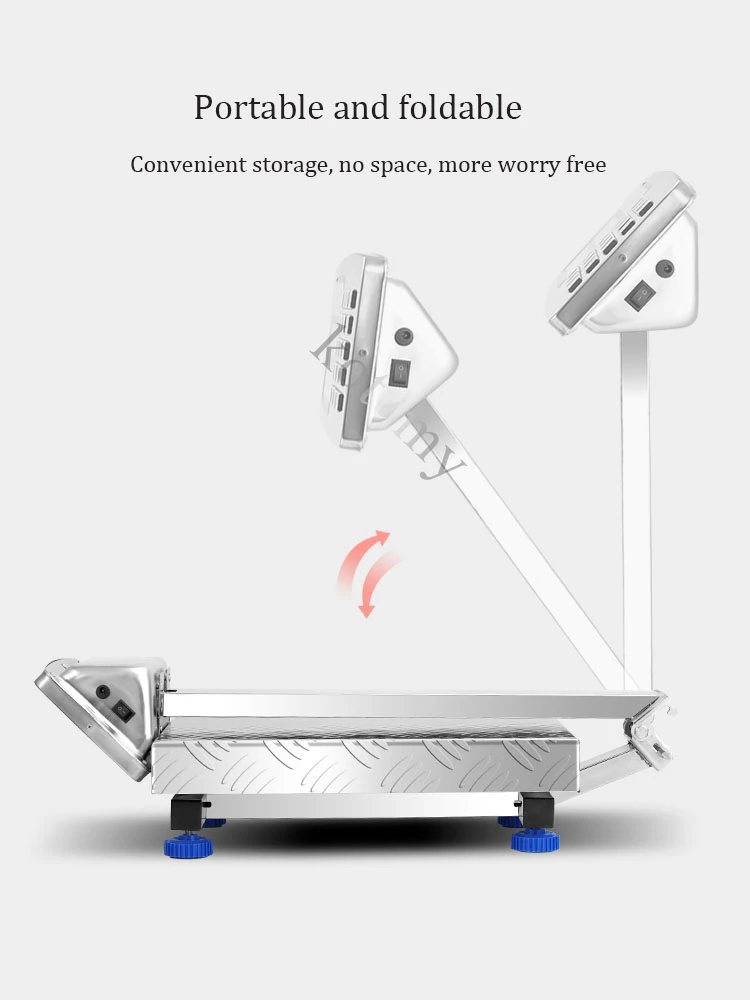 Stainless Steel Bench Scale 150kg Folding Electronic Scale Kitchen Food Meat Weighting Shop Scale