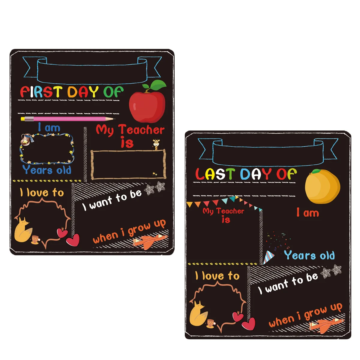 Student Education Tool Home Decoration Blackboard Practical Message Double Sided Small Chalkboards Wooden
