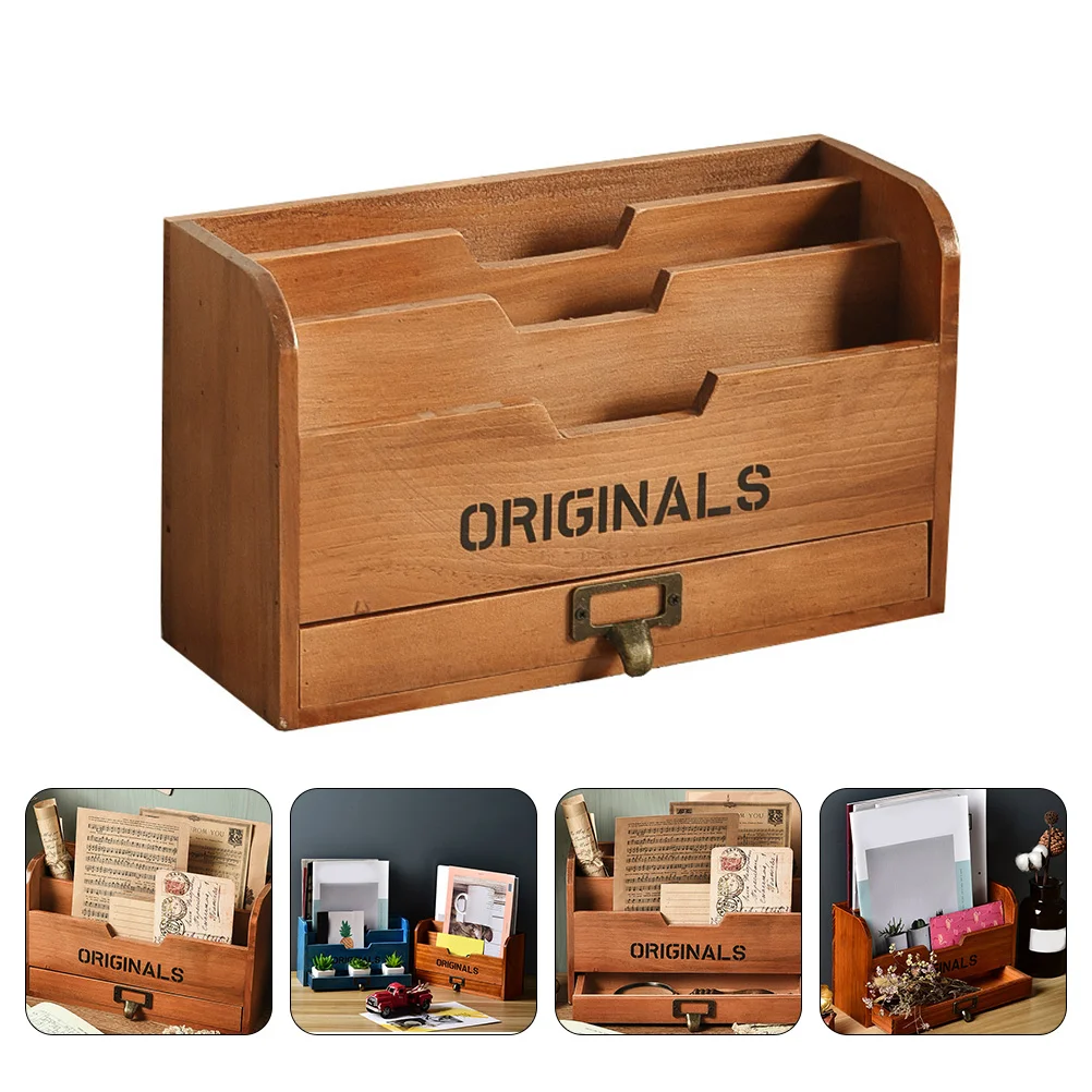 

Decorations Organize Storage Rack Work Brackets for Shelves Drawer Wooden Sundries Container