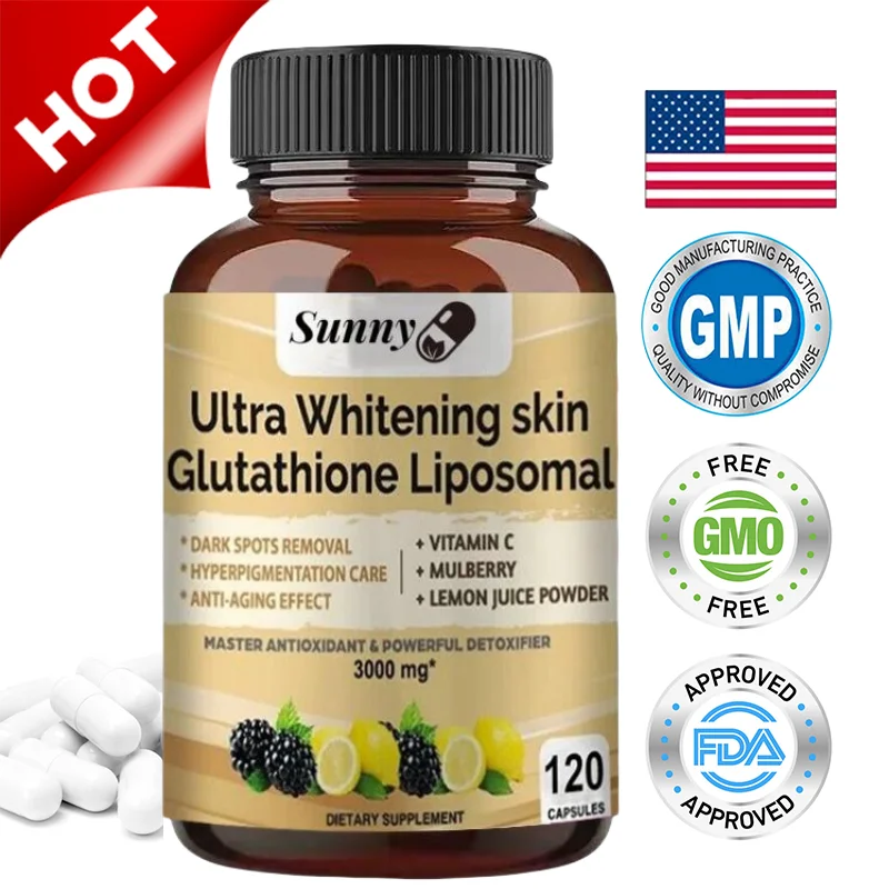 Super Skin Whitening Glutathione Liposomal Capsules - Antioxidant, Powerful Detoxifier, Overall Health, Vitamin C Supplement