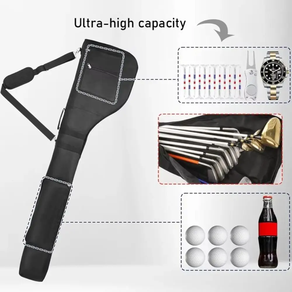 Waterproof Golf Sunday Bag High-capacity Adjustable Strap Golf Club Bag Nylon Foldable Golf Carry Bag Travel Case