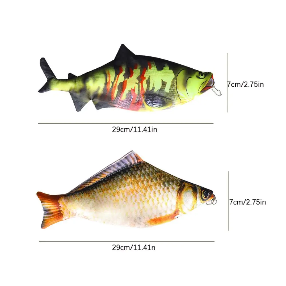 Portable Multi-functional Pencil Case Large Capacity Funny Simulation Fish Stationery Organizer Stationery Storage Pouch Gift