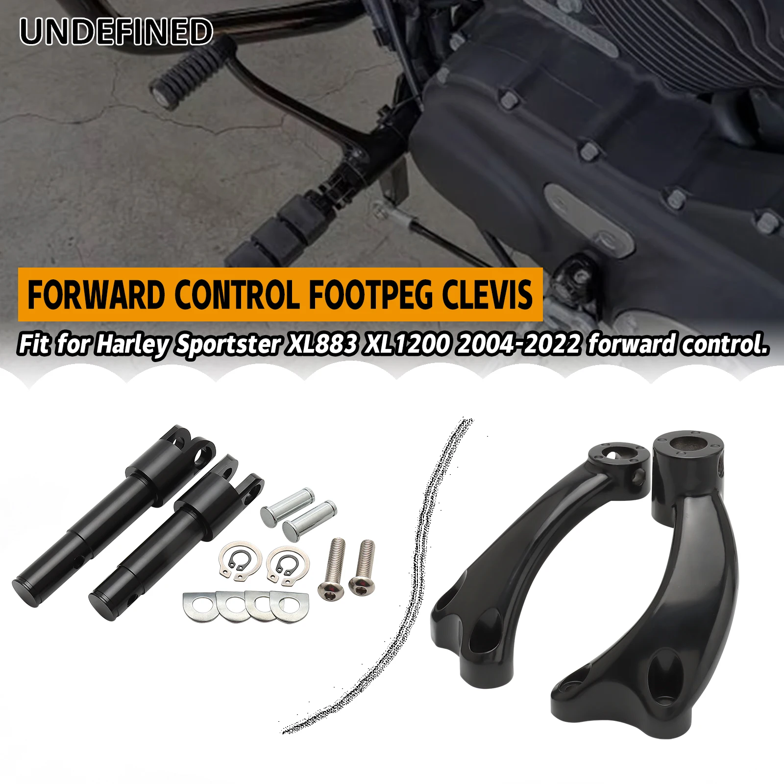 

Motorcycle Forward Footpeg Bracket Foot Rest Mount Footpeg Shaft Fit for Harley Sportster XL883 XL1200 2004-2022