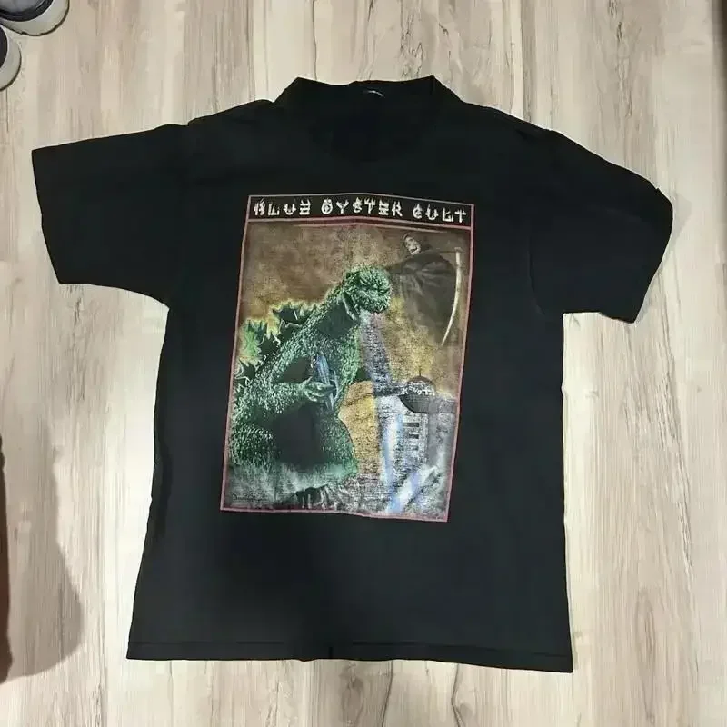 Vintage 90s Blue Oyster Cult Large Black Band FOTM Tshirt 19.5x28