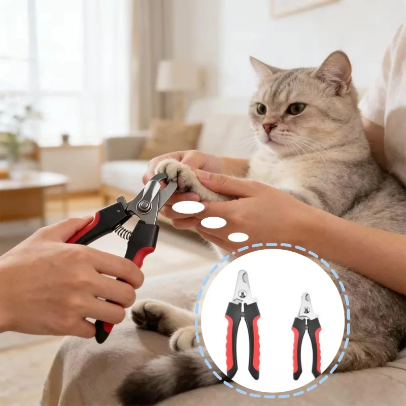 Multifunctional Pet Nail Clippers with Sickle for Large Dogs Teddy Cat Stainless Steel Grooming Scissors