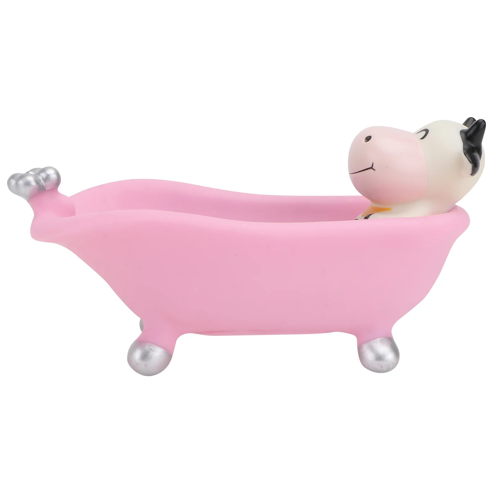 Travel Bar Soap Case Holder Drainage Dish Drying Tool Bathroom Bathtub Shape Cartoon Pink