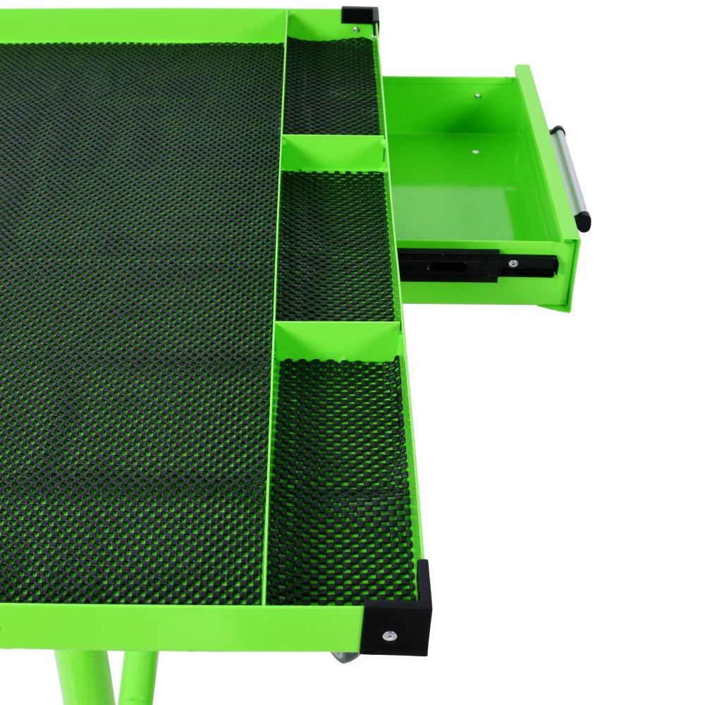 Adjustable Tear Down Work Table with Drawer for Garages, Repair Shops, and DIY, Portable, (4) 2.5" Swivel Casters, 220 Pound