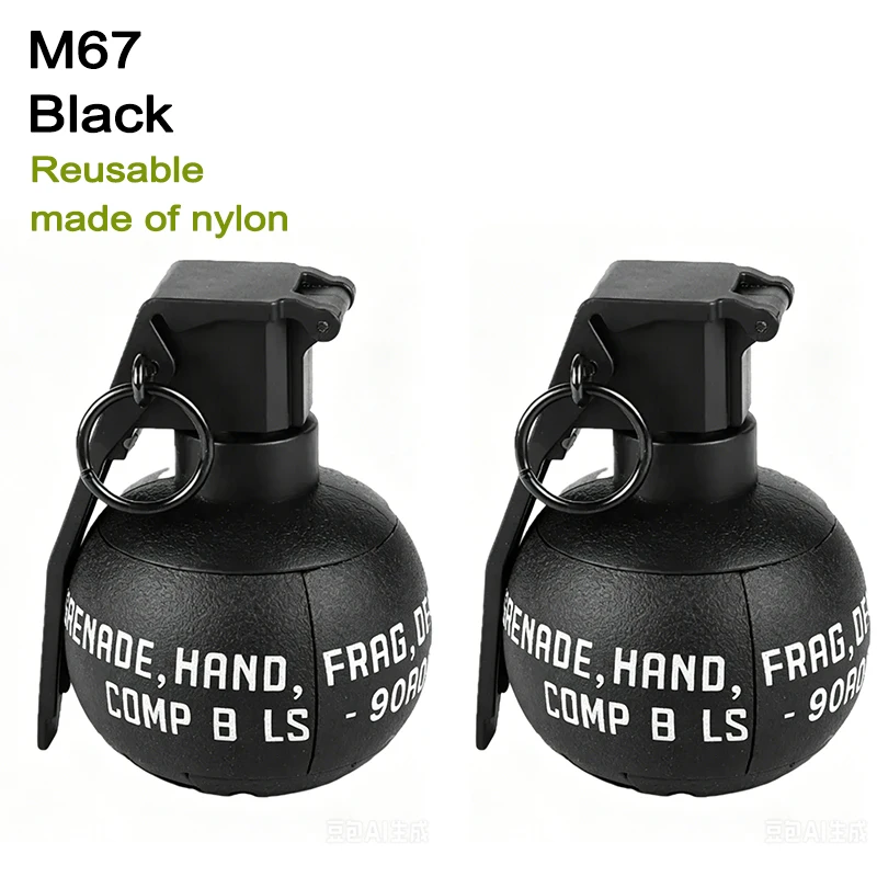 

K18-Nylon Impact Resistant Reusable Grenade Model Multi Styles Outdoor Shooting Game Toy Prop