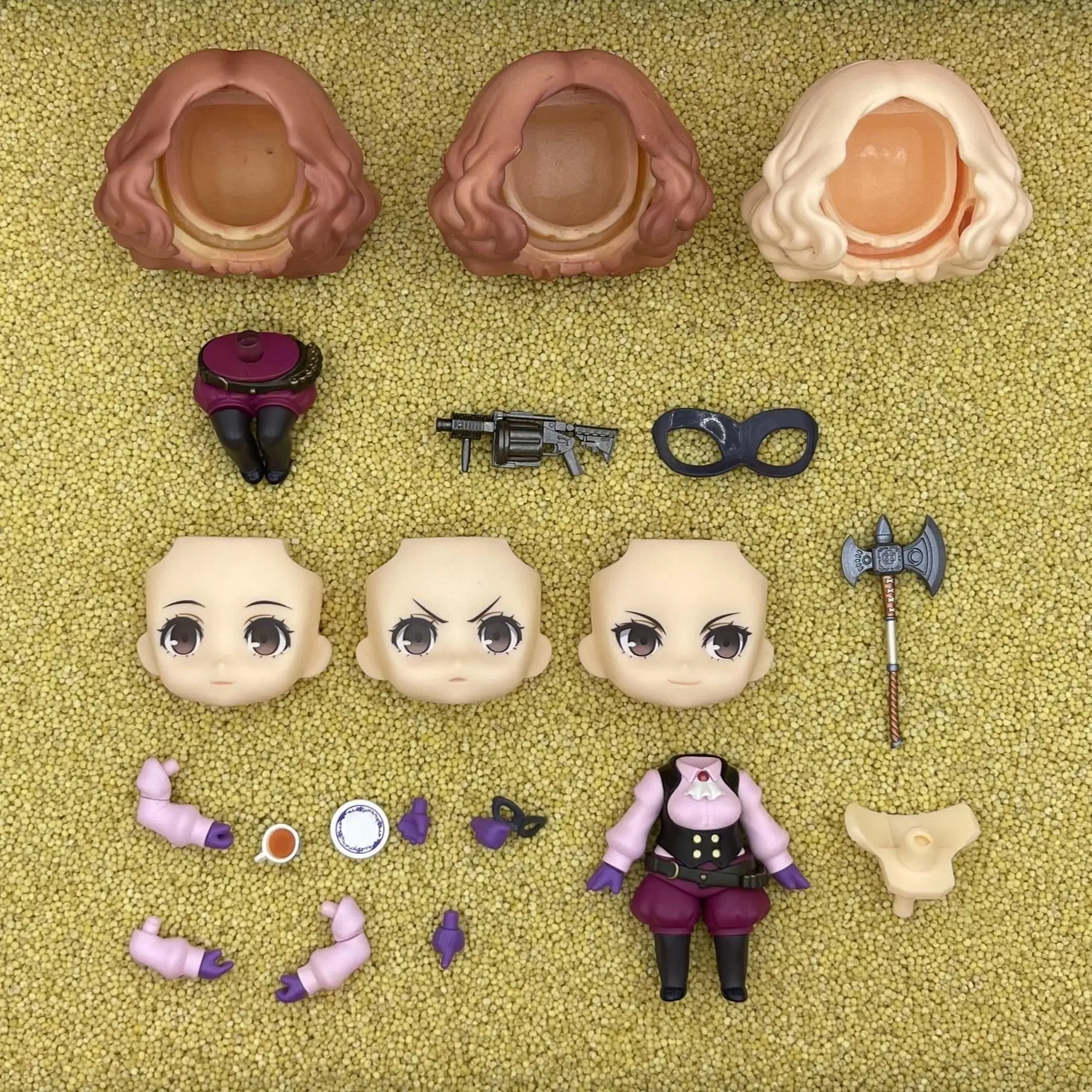 Yifangtongxing GSC كلاي مان وجه دمية شعر الوجه إكسسوارات دمي