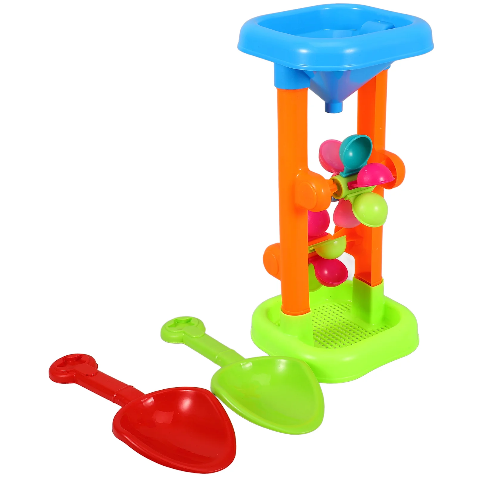 Water Wheel Tower Toy Hourglass Beach Windmill Travel Sand Toys for Toddlers 1-3 Mini