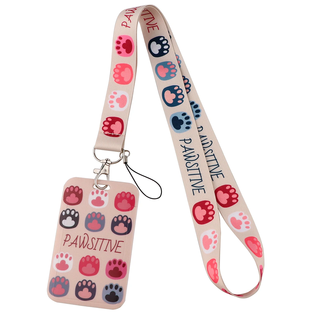 Colorful Paw Print Lanyards for Key Animal Paws Neck Strap For Card Badge Holder Keychain Lanyard Key Holder DIY Hanging Rope