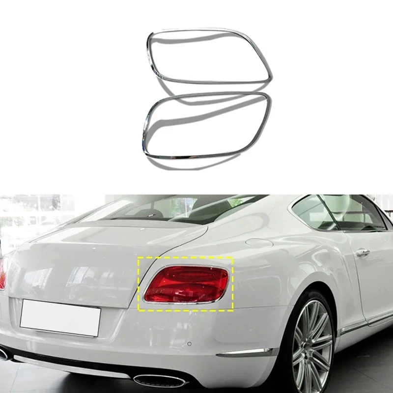 Electroplated Bright Strip Tail Light Frame Rear Light Sticker For Bentley GT 6.0 12-15 Bentley Decoration Accessories