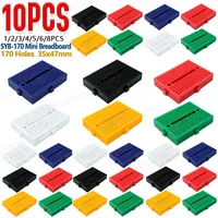 1-10PCS SYB-170 Mini Solderless Prototype Breadboard 170 Holes Breadboard Prototype Board 35x47mm for Small DIY Kits