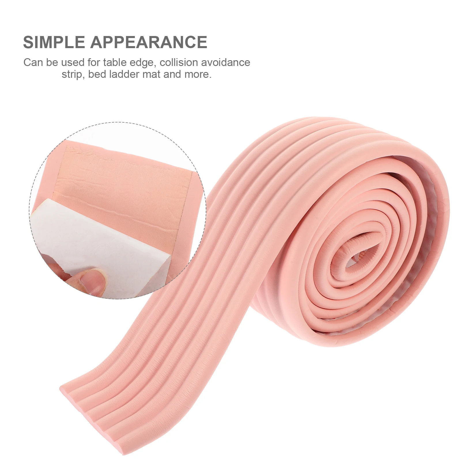 

W Type 2M Long 8CM Wide 8MM Thick Self Adhesive Baby Proof Table Edge Protector Crib Bumper Strip Nursery Wall Sticker Bedroom