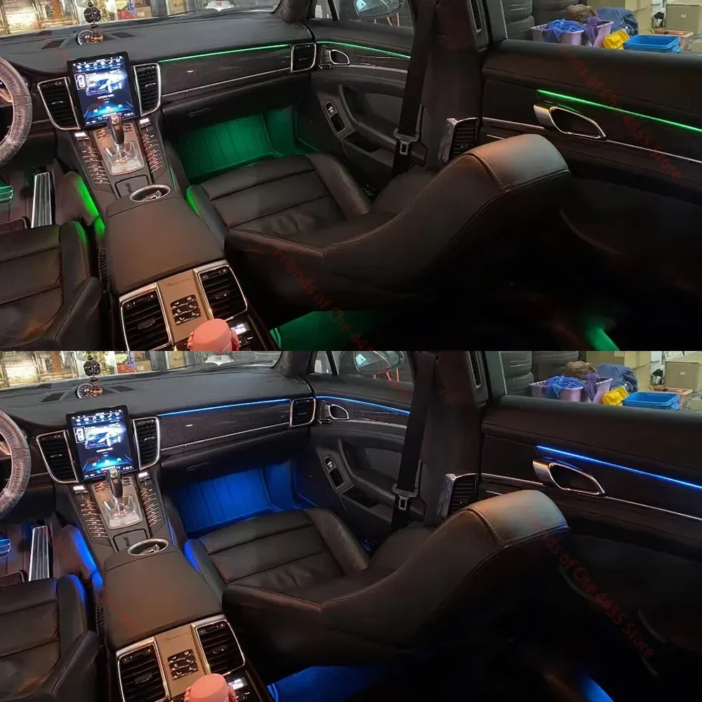 Hot sales For Porsche Panamera 2010-2016 Button APP Control New Ambient Light LED Dashboard Atmosphere Lamp Illuminated Strip