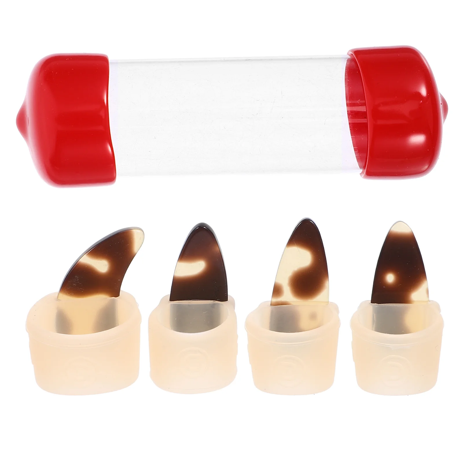 

8pcs Guzheng Nail Covers Silicone Elastic Breathable Protectors For Playing Practice Accessories Reusable Non-Stick Comfortable