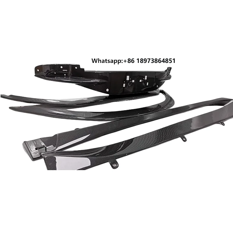 Dry Carbon Fiber PK Style Front Lip Side Skirt Extended Rear Diffuser Rear Spoiler Body Kit for Aston Martin DB11