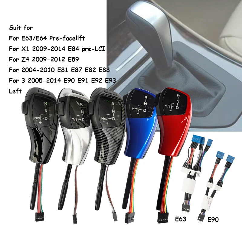 

E63 E90 Car LED Gear Shift Knob Lever E Chassis For BMW E87 E88 E90 E91 E92 E93 Automatic Transmission Handle Head Replacement