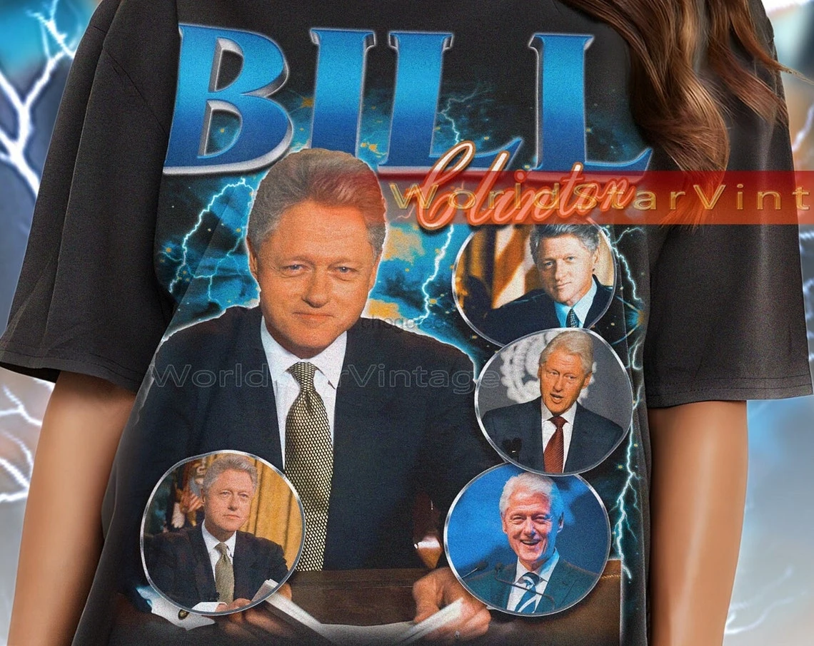 Bill Hillary Clinton Vtg T Shirt sold L 90s Cartoon