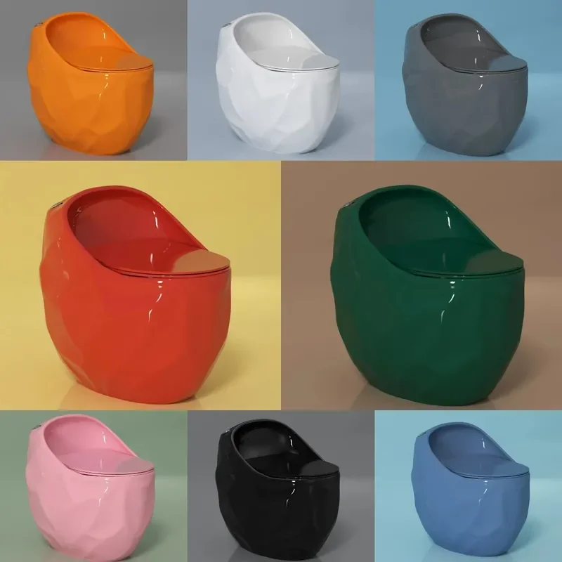 for Egg-shaped Irregular Household Toilet Color Super-rotating Deodorant Modern Simple Flush Toilet