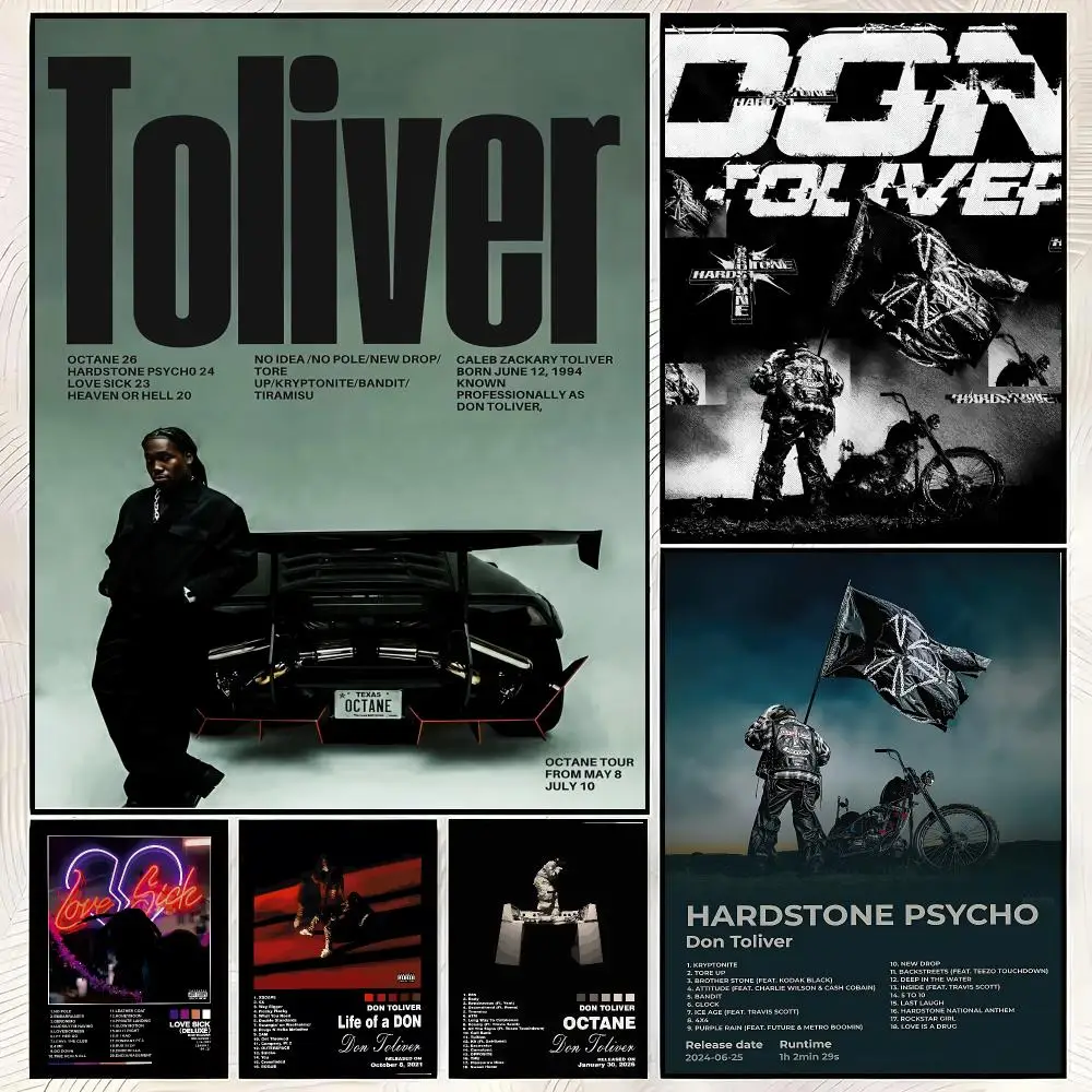 Rapper D-Don Toliver Poster Vintage PP Paper Wall Art Home Decor Print for Bedroom Living Room Aesthetic Gift