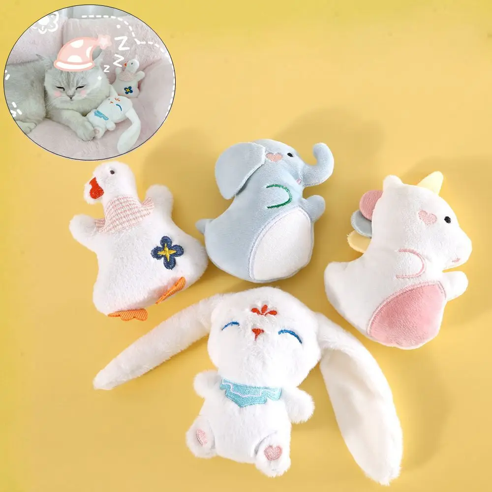 Cat Mint Toys Molars Chew Interaction Plush Toys Cartoon Shape Intelligence Bite Resistance Scratch Bite Self Hi Teeth Clean Toy