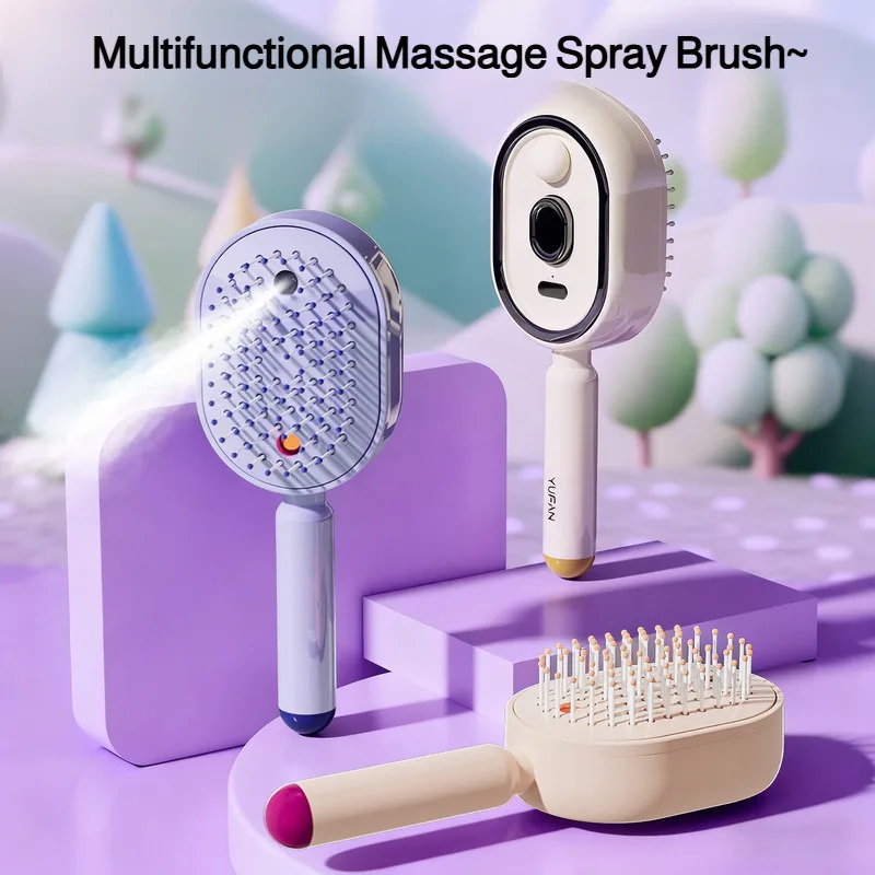 

Electric Spray Airbag Massage Comb Portable Electric Hair Brush With Spray Function Adjustable Water Output Comb
