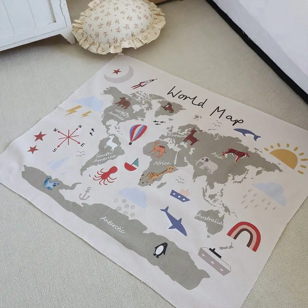 

Карта мира, настенный холст для детской и детской комнаты, декор для детской комнаты, реквизит для детской фотографии