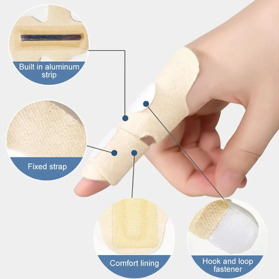 Adjustable Finger Fixing Splint Straighten Brace Pain Relief Trigger Sprain Dislocation Fracture Finger Splint Corrector Support