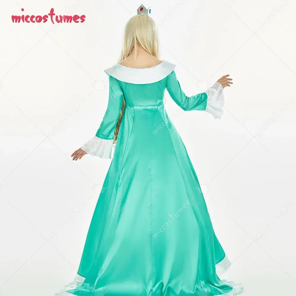 Miccostumes Women\'s Princess Cosplay Costume Princess Dress and Crown with Crinoline