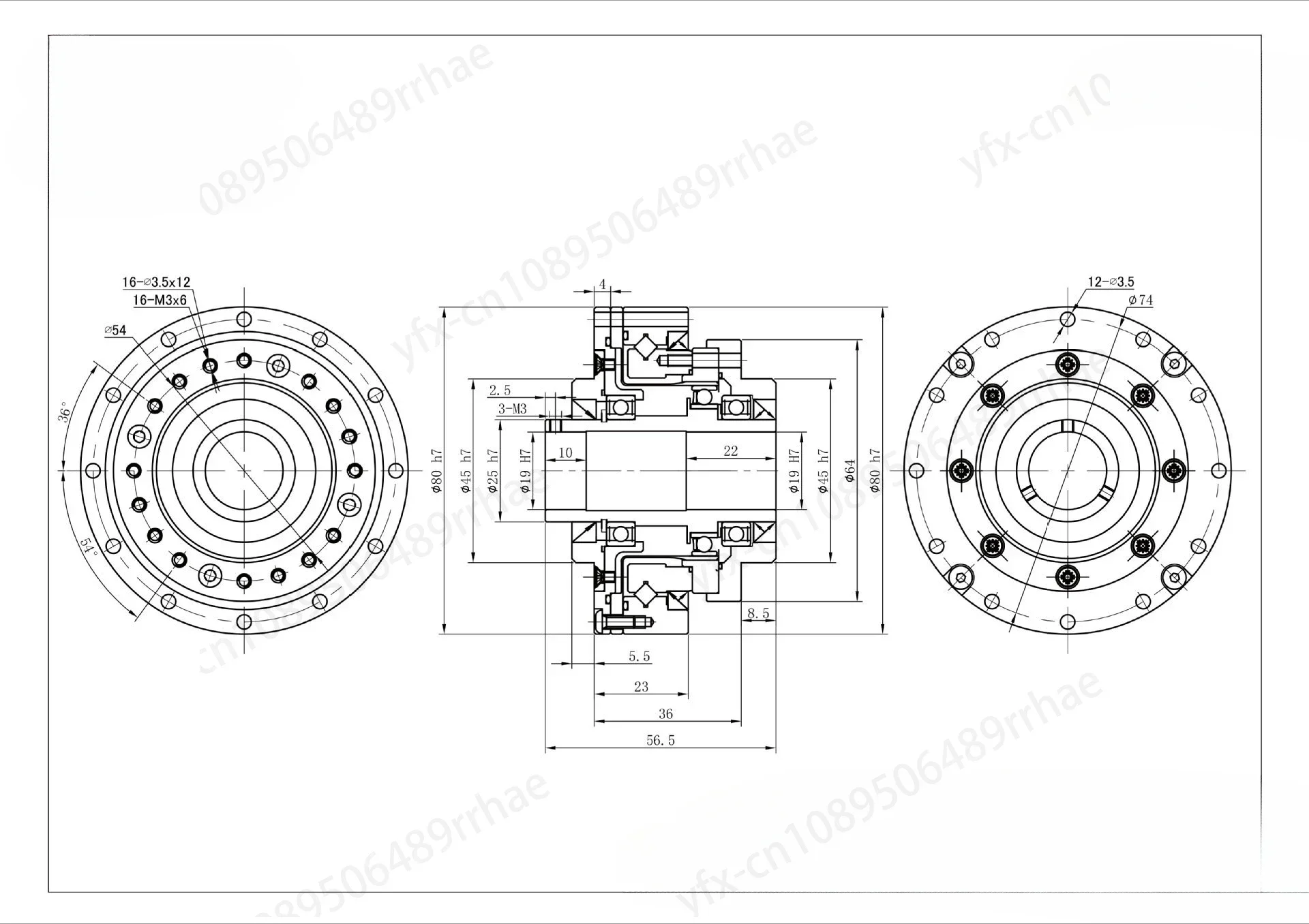 Gear Reducer LHS-17-50-C-ⅲ Robot, Machine Tool, Metal Processing Equipment, Etc