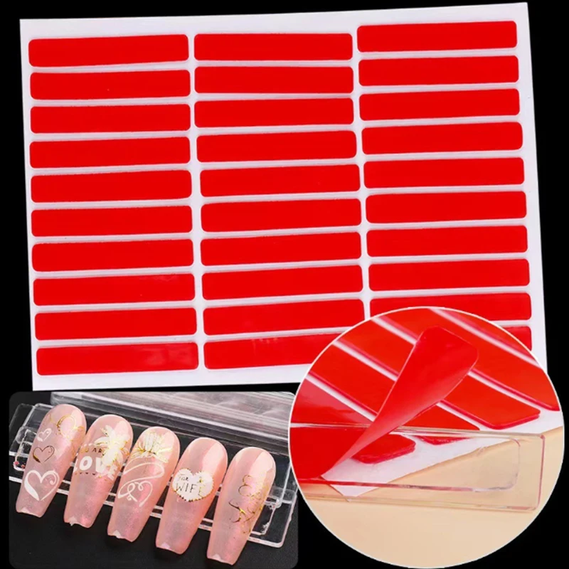 1sheet Double Sided Nail Art Adhesive Tape For False Tips Nail Art Display Creative Design Nail Stickers Nail Shop Nail Work