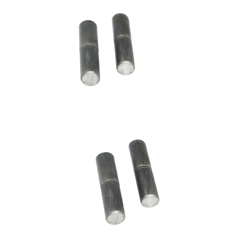 4 Piece Welded Hinged Cylindrical Door Shaft Hinges Set Stainless For Secure Home Gate Window Fireplace Screen Installation