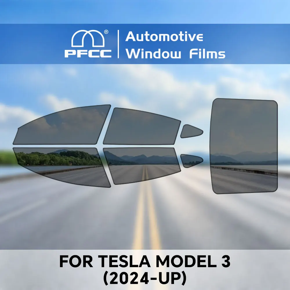 

Pre-cut Side Window Solar Film for Tesla Model 3 2024 UP UV Protector Summer Tint Film Sunshade Privacy Stickers Rear Windshield