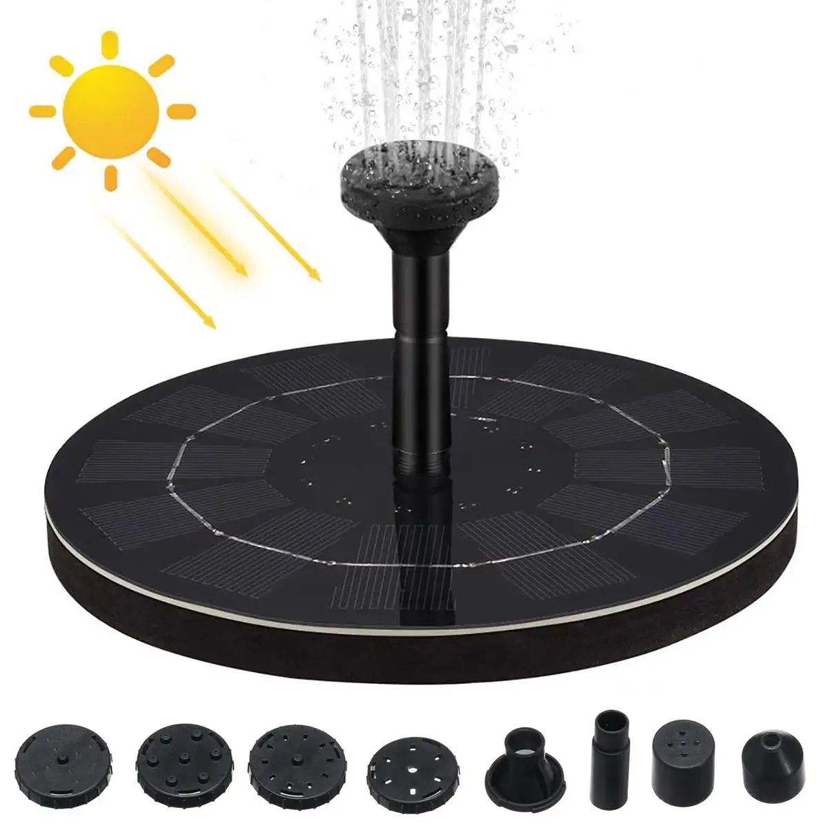 3.5W Solar Water Fountain Pool Waterfall Fountain Garden Decoration Outdoor Bird Bath Solar Powered Floating Water Courtyard