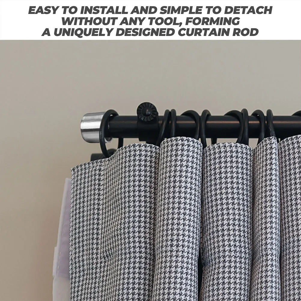 

6pcs Rod Finials Metal Window Curtain End Caps Decorative For Pole Ends Vintage Style Curtain Rod Decor End Caps