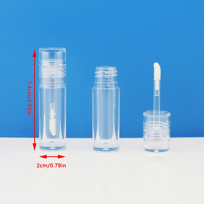 Tube en plastique transparent pour baguette optique Jules Gloss, contenant transparent pour emballage cosmétique, africain, portable, 5ml, 1 pièce