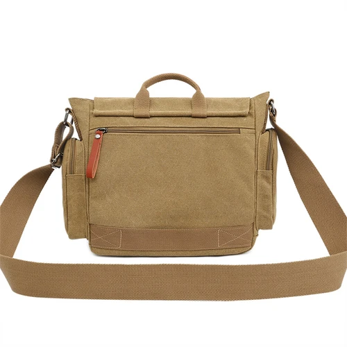 Imagen 2 del producto Maletines de gran capacidad, bolsos de viaje para hombre, bolsos de hombro de fin de semana con estampado de lona, bolsos de mensajero multifuncionales con solapa