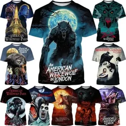 American Werewolf 3D printed T-shirt Fun Casual Cosplay Men's Clothing Fashion Men's and Women's Round Neck T-shirt