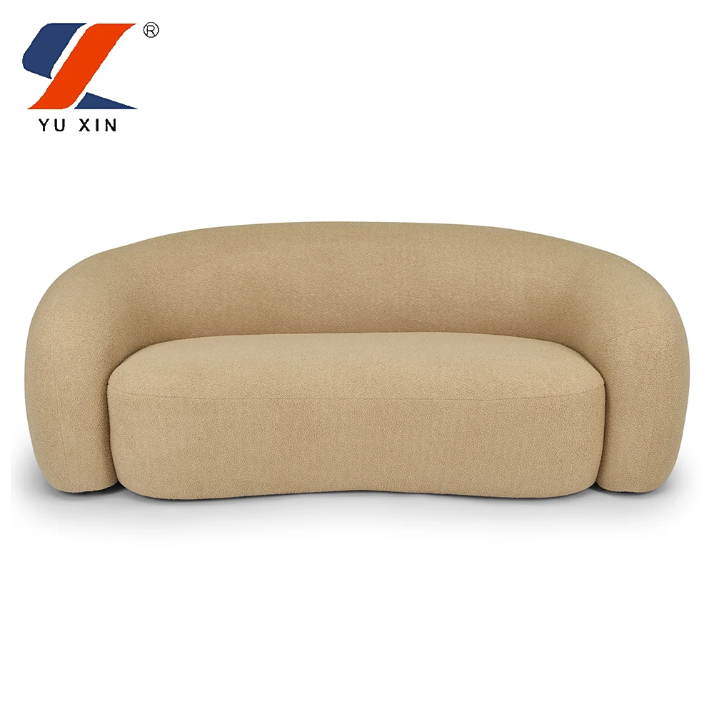 

Luxury Designer Teddy Fleece Fabric Sofa Set Living Room Furniture Modern Couches Sofa