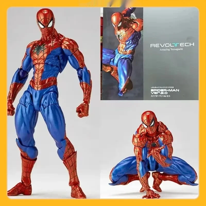 Super Hero Spiderman Ver.2.0 Revoltech Action Figure Miles Morales Pete Parker Collectible Toy Model for Gifts in Stock